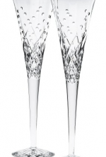 Waterford Happy Celebrations Crystal Flute Glasses, Set of 2