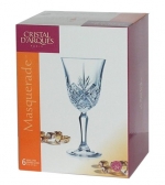 Arc International Cristal d'Arques Masquerade Diamax Wine Glass, 6-Ounce, Set of 6