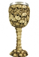 Ossuary Style Skulls Hand Wine Goblet Bones