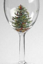 Spode Christmas Tree Individual Replacement 13 oz Wine Glass
