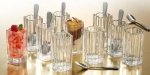 Crystal Clear Alexandria 21-Piece Taster Shot Glass Set with Spoons