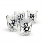 Kikkerland Shot Glasses, Set of 4