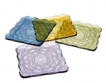 Godinger Marcella Square Desert Plates - Set of 4 Assorted Colors