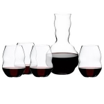 Riedel 5-Piece Swirl Red Wine Glass and Decanter Set