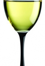Arc International Signature Wine Glass, 8-Ounce, Black, Set of 4