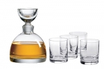 Ravenscroft Crystal Tradewinds Decanter 125th Anniversary Limited Edition Gift Set. Includes One (1) 38-ounce Handmade, Lead-free Decanter and Four (4) 11.75-ounce Classic Double Old Fashioned Tumbler Glasses.