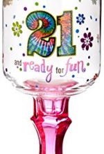 Carson Home Accents Original Rednek Wine Glass, 21 and Ready for Fun