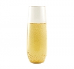 WineTanium Unbreakable Stemless 8 oz Champagne Glasses - 100% Tritan - Shatterproof, Reusable, Dishwasher Safe - Set of 4