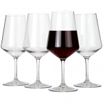 Lily's Home Chef Collection Unbreakable Indoor / Outdoor Cabernet / Merlot Wine Glasses, Shatterproof and Reusable. Set of 4