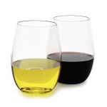 fullerLIFE - Unbreakable Wine Glasses Stemless - Standard 16oz size - set of 4 - Dishwasher Safe- Great for wine, dessert, cocktails - 100% Tritan Clear Flexible Plastic