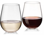 16oz Stemless Kitchen Glasses - Set of 2 Unbreakable TRITAN Glasses - Best for Soda, Iced Tea, Sherbet & Fruit Cocktails