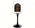 Carson Home Accents CHA21171 Time For a Glass Wine Glass