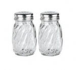 Anchor Hocking Swirl Glass Salt and Pepper Shaker with Lid, 3¼ oz. (Set of 2)
