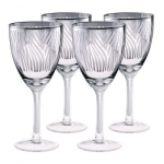 Zebra Silver Foil Wine Glasses