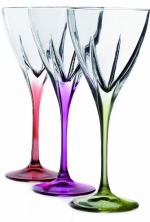 Fusion Crystal Multicolor Wine Set