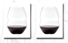 Riedel swirl red wine glasses, set of 2