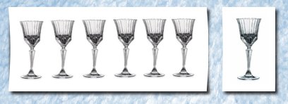 Lorenzo rcr crystal adagio collection glass set
